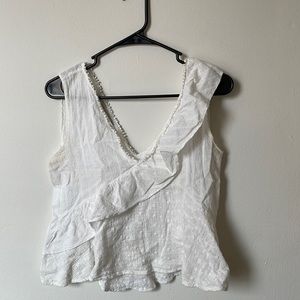 White cotton Zara top